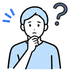 ホームページに何を載せるか考える人物のイラスト